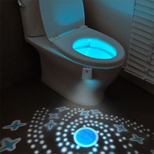 Luz de noche para inodoro, inodoro Led activado por movimiento, 7 colores que cambian, Sensor PIR inteligente, Sensor de movimiento, asiento de inodoro, luz nocturna - Product Image 1