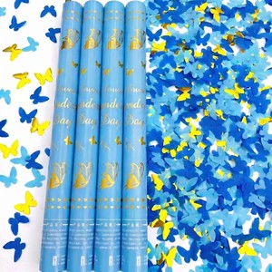 Vente en gros de confettis papillon en 5 couleurs, canons à confettis en forme de papillon à manivelle pour les fournitures de fête - Product Image 2