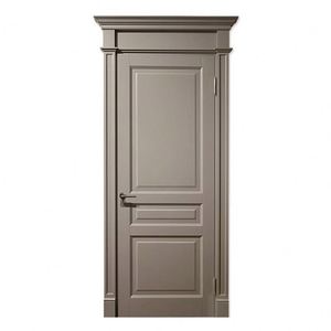 Porte en bois massif de style classique sur mesure avec cadre et quincaillerie, porte intérieure de luxe, porte en bois blanc avec motif sculpté - Product Image 4