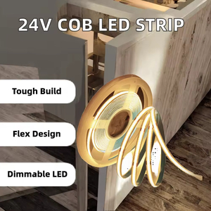 Tira de LED de alta densidad, lámpara de diodo emisor de luz de CC 12V 24V, 320 diodos emisores de luz, tira de LED COB flexible. - Product Image 5