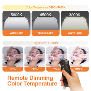 36W Led Demi-Lune Anneau Facial Lumières <span class=keywords><strong>Lampadaire</strong></span> Rétractable Beauté Lampe pour Cils Tech Photographiquement Éclairage Photographique - Product Image 4