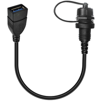 Câble USB 3.1 Type C coaxial torsadé mâle-femelle étanche pour montage encastré sur tableau de bord de voiture personnalisé