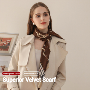 Lightweight Breathable Scarf <strong>Silk</strong>-like <strong>Fabric</strong> <strong>Custom</strong> Sizes/<strong>Patterns</strong> OEM Support - Product Image 1