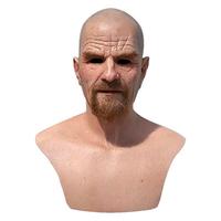 Masque réaliste de vieil homme pour la tête entière, accessoire de fête, accessoire d'Halloween