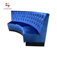 Moderne halbrunde Form Sofa kabine für Nachtclub Karaoke Zimmer Luxus Samt Bankett Sitz gelegenheiten