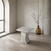 Table console moderne en marbre, finition mate, imitation Calacatta Gold, pour salle à manger, hôtel, salon, chambre, personnalisable