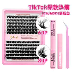 Individual <b>Cluster</b> <b>Lashes</b> 240Pcs 10-16mm 20Cluster Volumizing False Eyelashes for DIY <b>Extension</b> - Product Image 4
