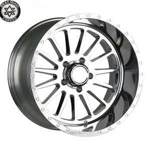 ล้อแม็กซ์ออฟโรดสีดำขอบ 24 นิ้ว 20x10 20x12  หน้าเจียร ET -<span class=keywords><strong>44</strong></span> สำหรับรถยนต์ขับเคลื่อน 4 ล้อ  5 รู 127 5 รู 139.7 6 รู 139.7  แบบเว้าลึก - Product Image 3