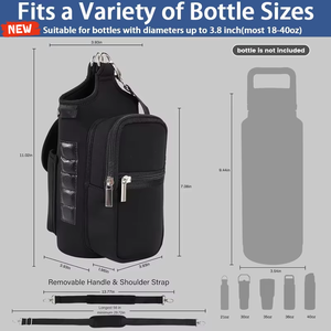 <span class=keywords><strong>Zaino</strong></span> Portabottiglie Magnetico in Neoprene con Design Cartoon, 4 Magneti Integrati, Tasche per Telefono, Tracolla, Capacità 15L, Chiusura a Cerniera - Product Image 4