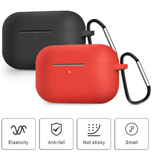 Funda de silicona para <span class=keywords><strong>Airpods</strong></span> Pro, funda inalámbrica con gancho de transporte para auriculares, envío gratis - Product Image 2