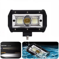 Barre lumineuse LED laser bicolore 12V 24V, projecteur de travail tout-terrain, éclairage de calandre pour camion, SUV, véhicule 4x4