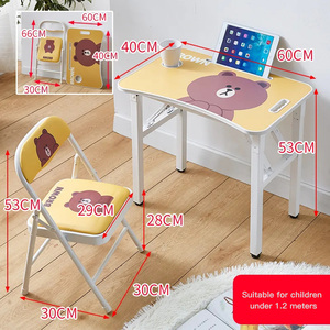 High Quality White School Desk and Chair Set Furniture Friendly <strong>Materials</strong> Portable Wooden <strong>Study</strong> Desk for Children - Product Image 5