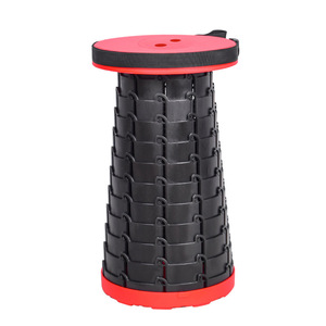 Round Small Retractable Plastic <b>Stool</b> Chair Outdoor Camping Plastic Telescopic <b>Portable</b> Folding Collapsible <b>Stool</b> - Product Image 3