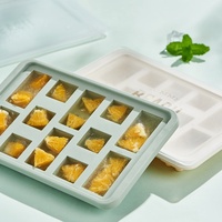 MONR Nouveaux accessoires de cuisine Moule à glaçons en plastique en forme de Lego Boîte d'emballage gratuite pour sorbetière