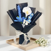 Fleur de tulipe tricotée à la main, ne manquez pas les ornements floraux artificiels Calla Lavande, cadeau accompagnant la poupée de graduation