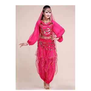 Robe de danse du ventre perlée à la main Costumes de danse du ventre professionnels égyptiens robes tissu indien 1 pièce pour filles adultes - Product Image 2