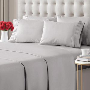 Cheap Luxury Soft <strong>Double</strong> Bed <strong>Sheets</strong> Sets Pillow Cases <strong>Fitted</strong> <strong>Sheet</strong> 100% Cotton Stitching Technology 400TC - Product Image 5