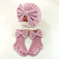 Conjunto de Gorro y Calcetines para Bebé, Color Sólido, Gorro de Punto Transpirable, Accesorios de Comercio Exterior, Gorro Fetal