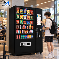 Distributeur automatique entièrement automatique avec écran tactile pour snacks et boissons, convoyeur spiralé, étagères flexibles, refroidissement par compresseur, télécommande