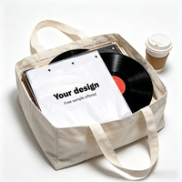Pochettes en plastique antistatiques pour disques vinyles de 12 pouces avec logo personnalisé d'usine, avec couverture extérieure et intérieure transparente, sacs pour CD