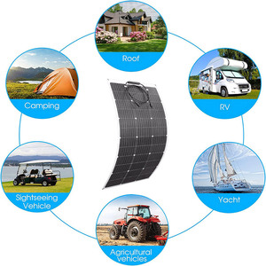 Panneau solaire flexible à haute <span class=keywords><strong>efficacité</strong></span> 80W 100W panneau solaire cellules PV mono noir complet ETFE CPC PET Flex panneau solaire pour RV - Product Image 3