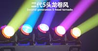 TORNADO 5 pièces 120W Projecteurs mobiles RGBW 4-en-1 Effet Beam Wash Strobe Rotation Zoom Pixel Beam Bar Éclairage de scène