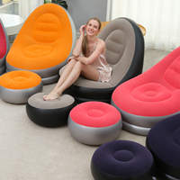 Canapé-Lit Simple au Design Moderne, Autogonflant et Pliable, Ensemble Fauteuil-Canapé Gonflable Multicolore pour Chambre et Loisirs
