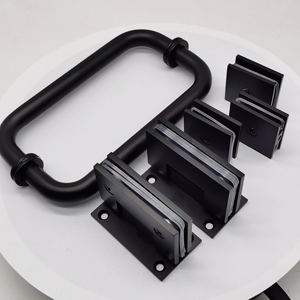 Glass vòi hoa sen cửa phần cứng bản lề Brushed Nickel Vòng xử lý vòi hoa sen Glass <span class=keywords><strong>Fitting</strong></span> Combo - Product Image 5