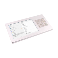 Tablet Android industri Lcd Tft 10 inci desain khusus dengan Panel Ips 350 NIT kecerahan tinggi dan Keypad angka logam.