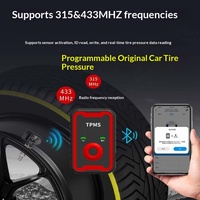 Herramienta de Programación TPMS Inalámbrica Bluetooth para Automóviles, Programador de 315/433MHz para el 98% de los Vehículos, Reemplazo OEM, Sensor Universal