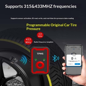 Outil de programmation TPMS <span class=keywords><strong>sans</strong></span> <span class=keywords><strong>fil</strong></span> Bluetooth pour véhicules 315/433 MHz, compatible avec 98 % des véhicules, remplacement OEM, capteur universel - Product Image 2
