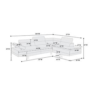 ชุดโซฟาทรงสี่เหลี่ยมหรูหราสำหรับห้องนั่งเล่นและห้องนอนบ้าน  ผ้าหุ้มบุด้วยฟองน้ำ เหมาะสำหรับบ้านพักตากอากาศ - Product Image 6