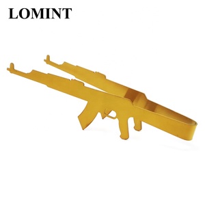 LOMINT En Acier Inoxydable <span class=keywords><strong>AK47</strong></span> Narguilé Pinces <span class=keywords><strong>Chicha</strong></span> Accessoires Or Noir Fumer PipeTweezers Gadgets 19.5cm LM-T026 - Product Image 1