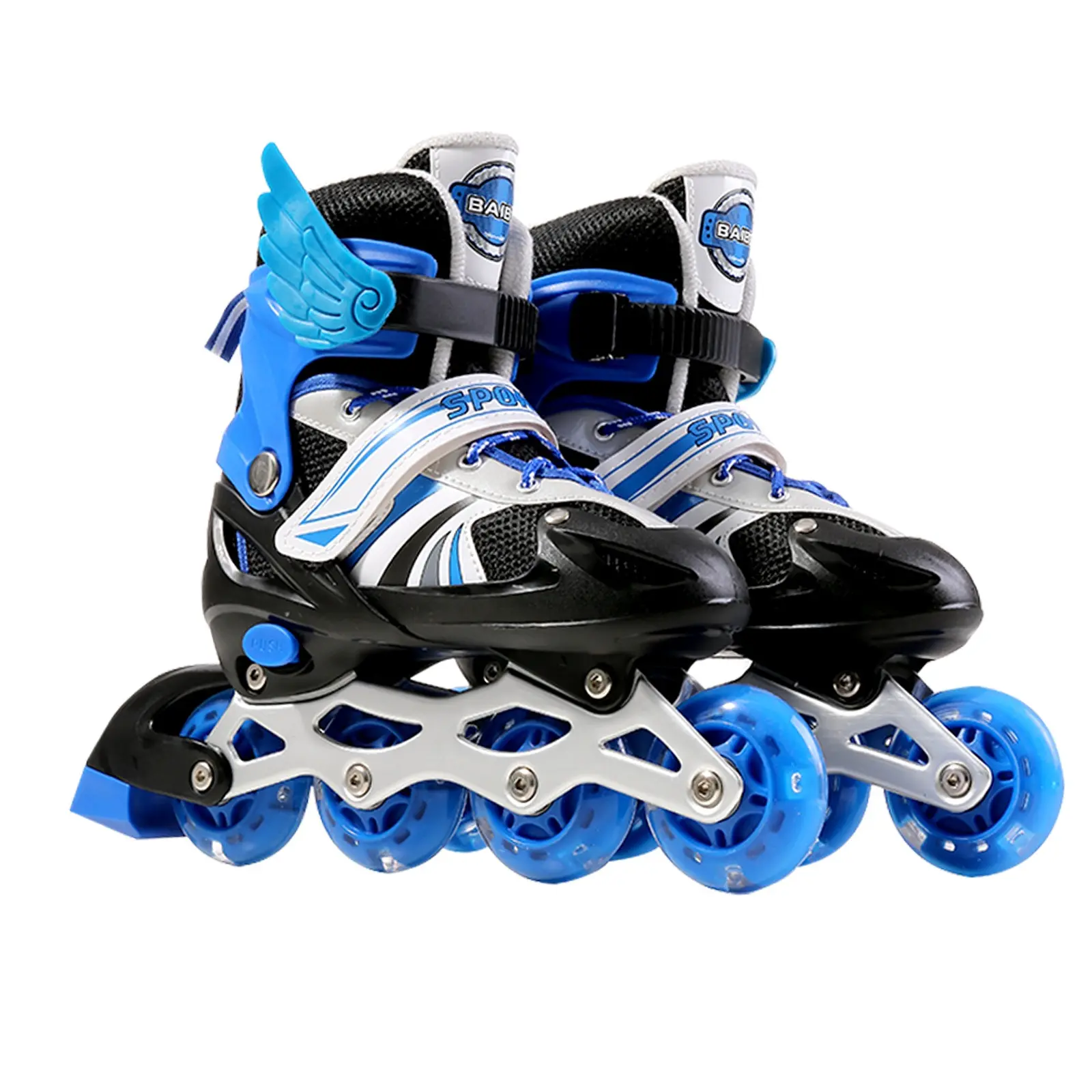 Fashion outdoor kids skating shoes slalom inline skates PU wheel roller skates