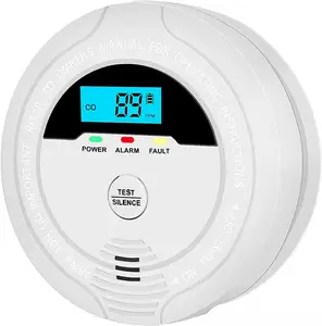 Yanjen Battery Powered Carbon Monoxide Alarm CO Detector With LED Test-Reset Button 10 Years Sensor Life