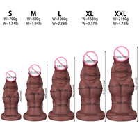 Dildo Realista Extra Grande Muscle Challenger, Juguete Sexual con Simulación de Pene, Dilatador Anal y para Fisting para Mujeres