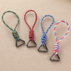 <span class=keywords><strong>Porte</strong></span>-clés tressé à la main 7 brins, cordon anti-perte court, décoration suspendue pour téléphone portable, carte de permis, sac - Product Image 3