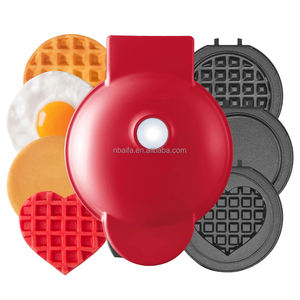 Aifa 4 en 1 Mini-appareil multifonction avec plaques interchangeables : <span class=keywords><strong>Gaufrier</strong></span>, Presse à panini, Appareil à snacks, Grille-pain, Machine à donuts électrique – Idée cadeau tendance - Product Image 1