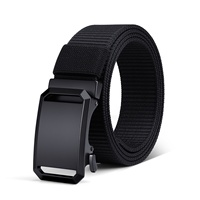 Nuevo Cinturón de Lona y Nailon para Hombre, Ultrafino, con Hebilla de Aleación de Cierre Automático, Ligero y Duradero, 120 cm