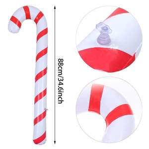 Christmas Inflation Walking Sticks Stripe Pattern 90cm Xmas <b>Party</b> <b>Supplies</b> Crutches for <b>Festival</b> Inflatable Toys - Product Image 2