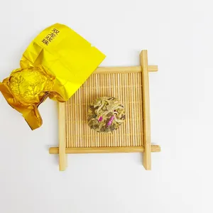 Wholesale Chinese Flower Tea Blooming Tea Ball With Gomphrena Globosa Calendula Jasmine Added
