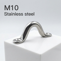 Lot de 10 œillets de fixation M10 en acier inoxydable 304 pour poignée de porte de bateau, quincaillerie de porte avec vis
