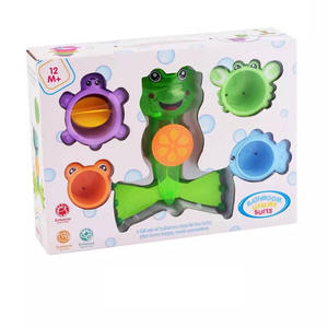 Jouet de bain pour bébé en plastique en forme de grenouille <span class=keywords><strong>avec</strong></span> drain d'eau, jeu interactif parent-enfant - Product Image 4