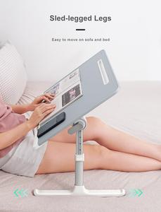 Đa Chức Năng Có Thể Điều Chỉnh Xách Tay Gấp Giường Có Thể Gập Lại Máy Tính Xách Tay Bảng Bàn Cho Giường, Pu Da MDF Máy Tính Xách Tay Giường Khay Bàn - Product Image 5