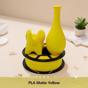 Matte Yellow <b>PLA</b> Filament Cost Effective High Temp Resistant Hidden Line Frosted Texture Multicolor 1kg 1.75mm - Product Image 1