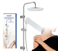 Kit de colonne de douche réglable en acier inoxydable pour salle de bain avec pommeaux de douche