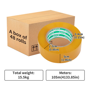 Ruban adhésif de sécurité BOPP jaune <span class=keywords><strong>Ricky</strong></span> 230M, sensible à la pression, haute résistance, résistant à la déchirure, pour l'emballage et la fermeture logistique - Product Image 2