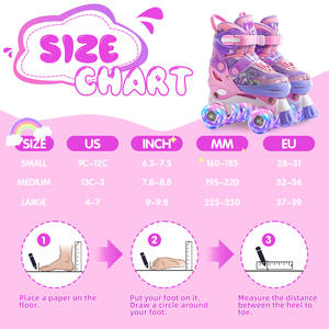 Fabricant Professionnel de Patins à Roulettes <span class=keywords><strong>Quad</strong></span> Réglables Patins à 4 Roues pour Enfants Garçons et Filles - Product Image 4