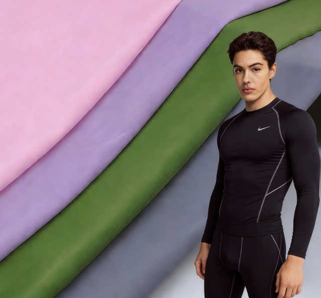 Wholesale 180GSM 85 Nylon 15 Spandex Plain Jersey Fabric Breathable for Sportswear Lingerie Swimwear men underwear fabric