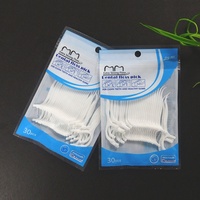 Lot Vrac de Porte-Fils Dentaires et Cure-Dents en Plastique Végane Écologiques et Réutilisables